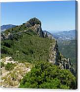 Ferrer Mountain Ridge And View Of Puig Campana Canvas Print