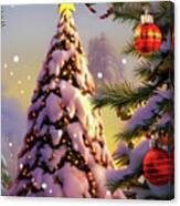 Festive Christmas Tree Canvas Print