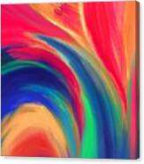 Fiery Fire - Modern Colorful Abstract Digital Art Canvas Print