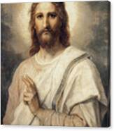 Figure Of Christ By Heinrich Hofmann 1884 Canvas Print