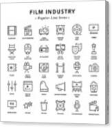 Film Industry - Regular Line Icons Canvas Print