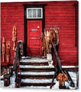 Finnish Red In Winter Canvas Print