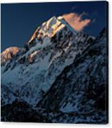 Fire And Ice - Mount Cook National Park, South Island, New Zealand Canvas Print
