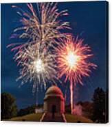 Fireworks At Mckinley Memorial Canvas Print