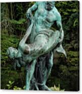 Fisherman With Mermaid Sculpture The Rare Haul Canvas Print