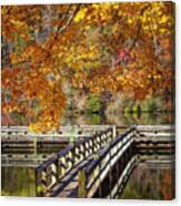 Fishing Dock Under The Maple Trees Canvas Print