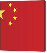 Flag Of China Canvas Print