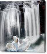 Floating In Sunlight Under The Falls Painting Canvas Print
