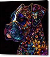 Flora The Boxer Dog Canvas Print