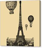 Flying Over Paris Canvas Print