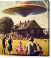 Flying Saucer Frenzy Vii Canvas Print