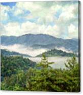 Fog In The Valley 3 Canvas Print