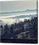 Fog In The Valley Canvas Print