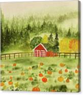 Foggy Farm Canvas Print