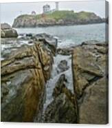 Foggy Morning At The Nubble Canvas Print
