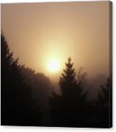 Foggy Sunrise Canvas Print