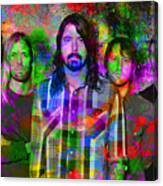 Foo Fighters Band Paint Splatters Portrait Canvas Print