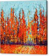 Forest Painting In The Fall - Autumn Season Canvas Print