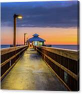 Fort Myers Sunset Beach Pier, Florida Canvas Print
