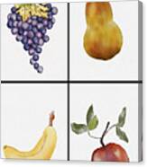 Four Colorful Fruits Canvas Print