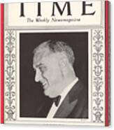 Franklin D. Roosevelt - Man Of The Year 1935 Canvas Print