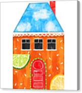 Fresh Citrus House- Art By Linda Woods Canvas Print