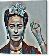 Frida Kahlo Mug Shot Mugshot 2 Canvas Print