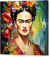Frida Kahlo Self Portrait 22 Canvas Print