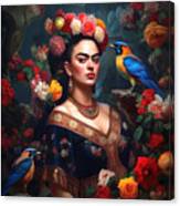 Frida Kahlo Self Portrait 5 Canvas Print