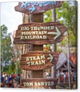 Frontierland Sign Canvas Print