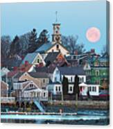 Full Moon Over Portsmouth Canvas Print