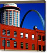 Gateway Arch And Warehouse Canvas Print