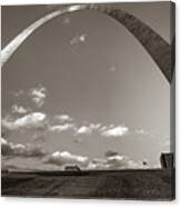 Gateway Arch Sepia Panorama - Saint Louis Missouri Canvas Print