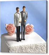 Gay Wedding Cake Figurine Canvas Print