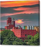 Genesee Brewery At Sunset Canvas Print