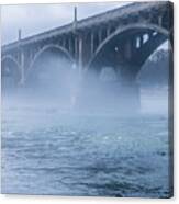 Gervais Street Bridge - Foggy Day Canvas Print