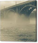 Gervais Street Bridge - Foggy Day - Split Tone Canvas Print