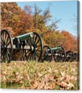 Gettysburg - Cannons In A Row Canvas Print