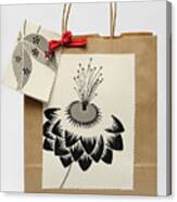 Gift Bag On White Background (made By Myself) Canvas Print