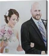 Giving The Bride Away Canvas Print