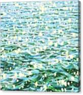 Glare In Emerald Water. Canvas Print