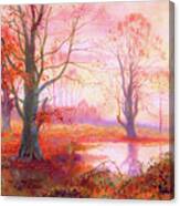 Glittering Crimson Nightfall Canvas Print