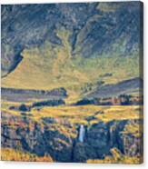 Gljufrabui Waterfall In Iceland Canvas Print