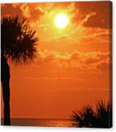 Glorious Sunset Over The Gulf Canvas Print