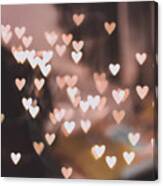 Glowing Hearts Canvas Print