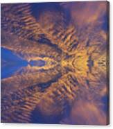 Golden Clouds In The Dark Blue Sky, Guardian Angel Canvas Print