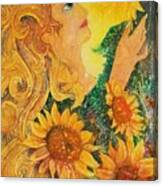 Golden Garden Goddess Canvas Print