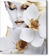 Golden Orchid Canvas Print