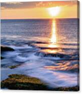 Golden Sunset, Halibut  Pt. Rockport Ma. Canvas Print