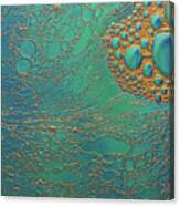 Golden Teal Abstract Canvas Print